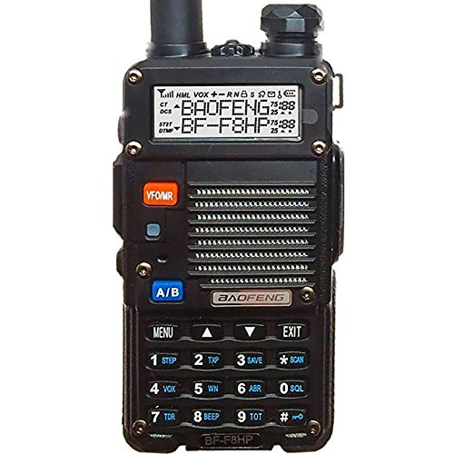 BF-F8HP (UV-5R 3rd Gen) 8-Watt Dual Band Two-Way Radio (136-174MHz VHF & 400-520MHz UHF) Includes Full Kit with Large Battery