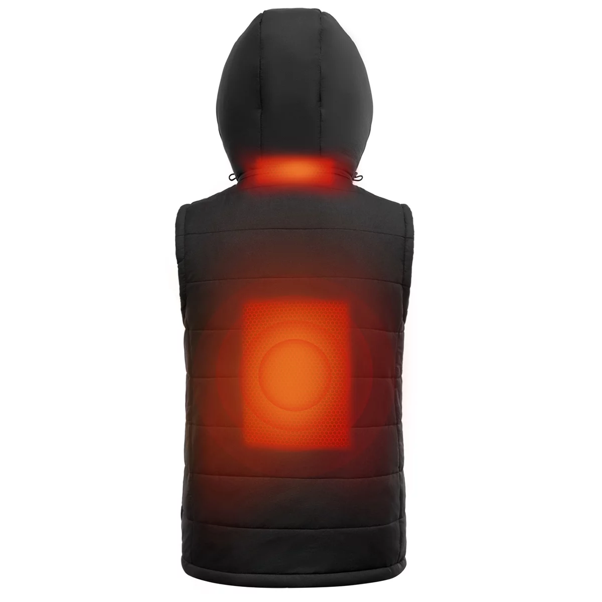 SAILWIND Men's Lightweight Heated Vest Smart Electric Rechargeable Jacket With Removable Hood (Battery Included)