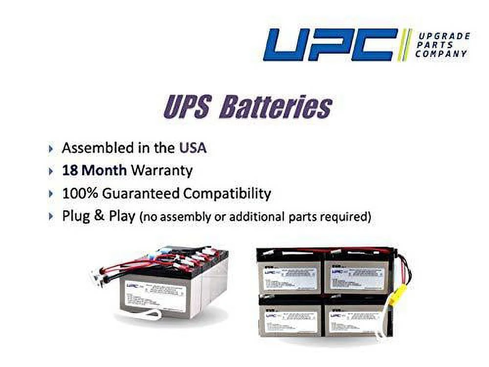 APCRBC110-UPC Replacement Battery by UPC Upgrade Parts Company  for APC Models: BE550R, BE550G, BN600G, BE550G-CN, BN575G