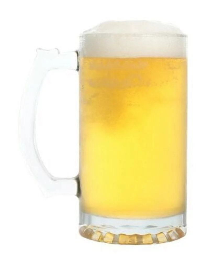 Glass Heavy  Sports Mugs with Handles   16 oz.