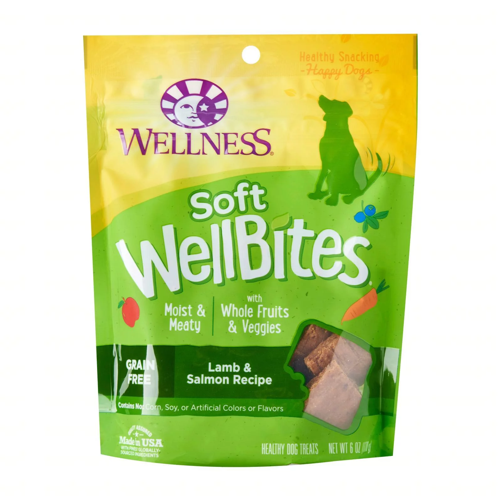 Wellness Wellbites Soft & Chewy Variety Pack (Beef & Turkey, Chicken & Lamb, Chicken & Venison, Lamb & Salmon, and Turkey & Duck, 6 ounce bags)