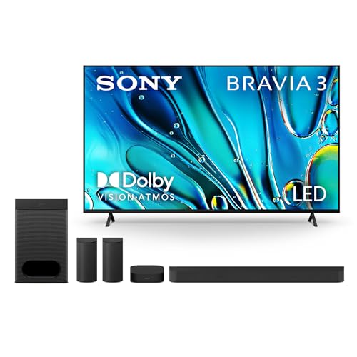 Sony 65-Inch Class 4K Ultra HD BRAVIA 3 LED Smart TV with Google TV Dolby Vision HDR, PS5 Exclusive Features, K-65S30