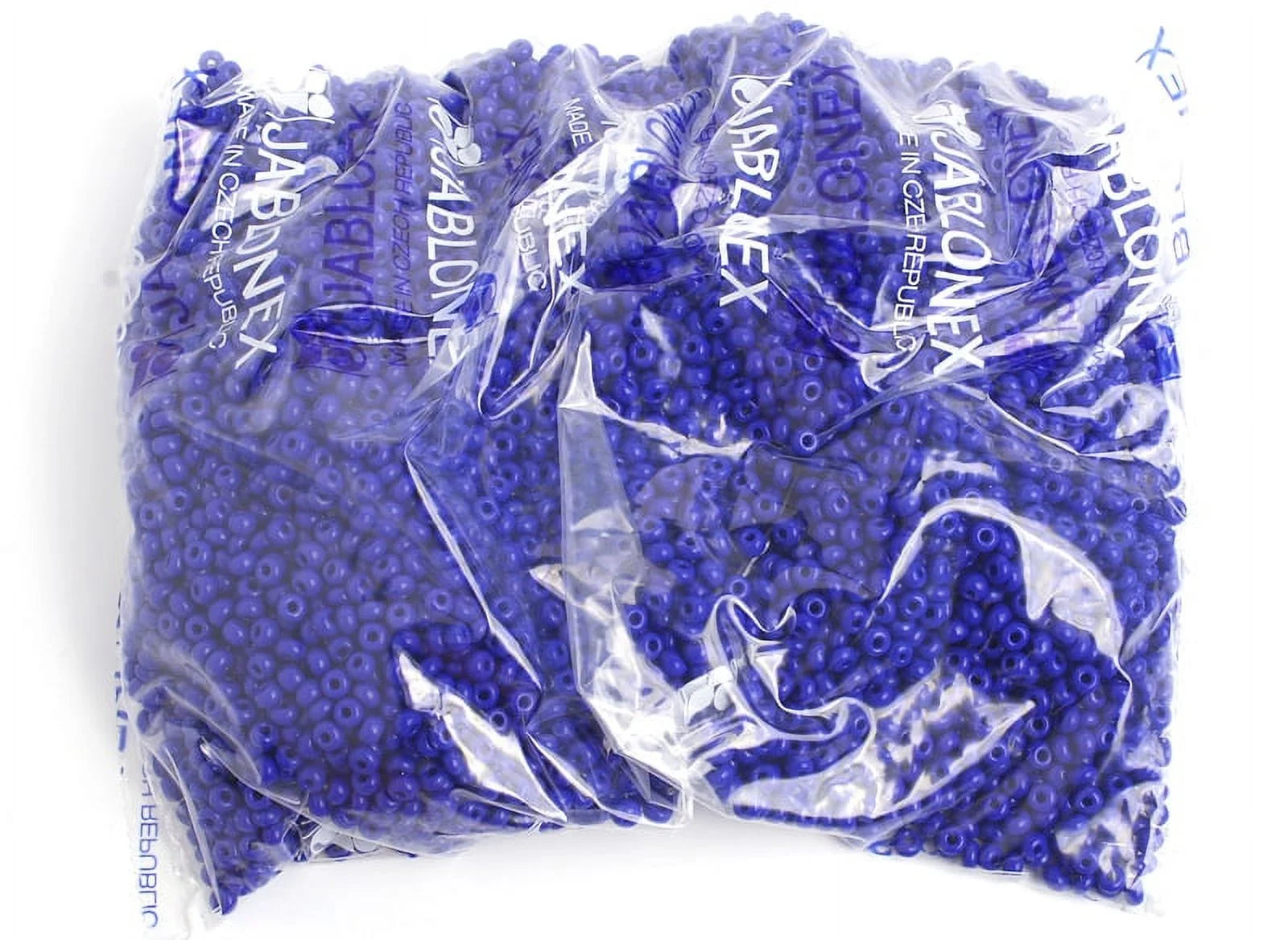 John Bead Czech Glass Seed Beads 6/0 (500g) Opaque Royal Blue Bead