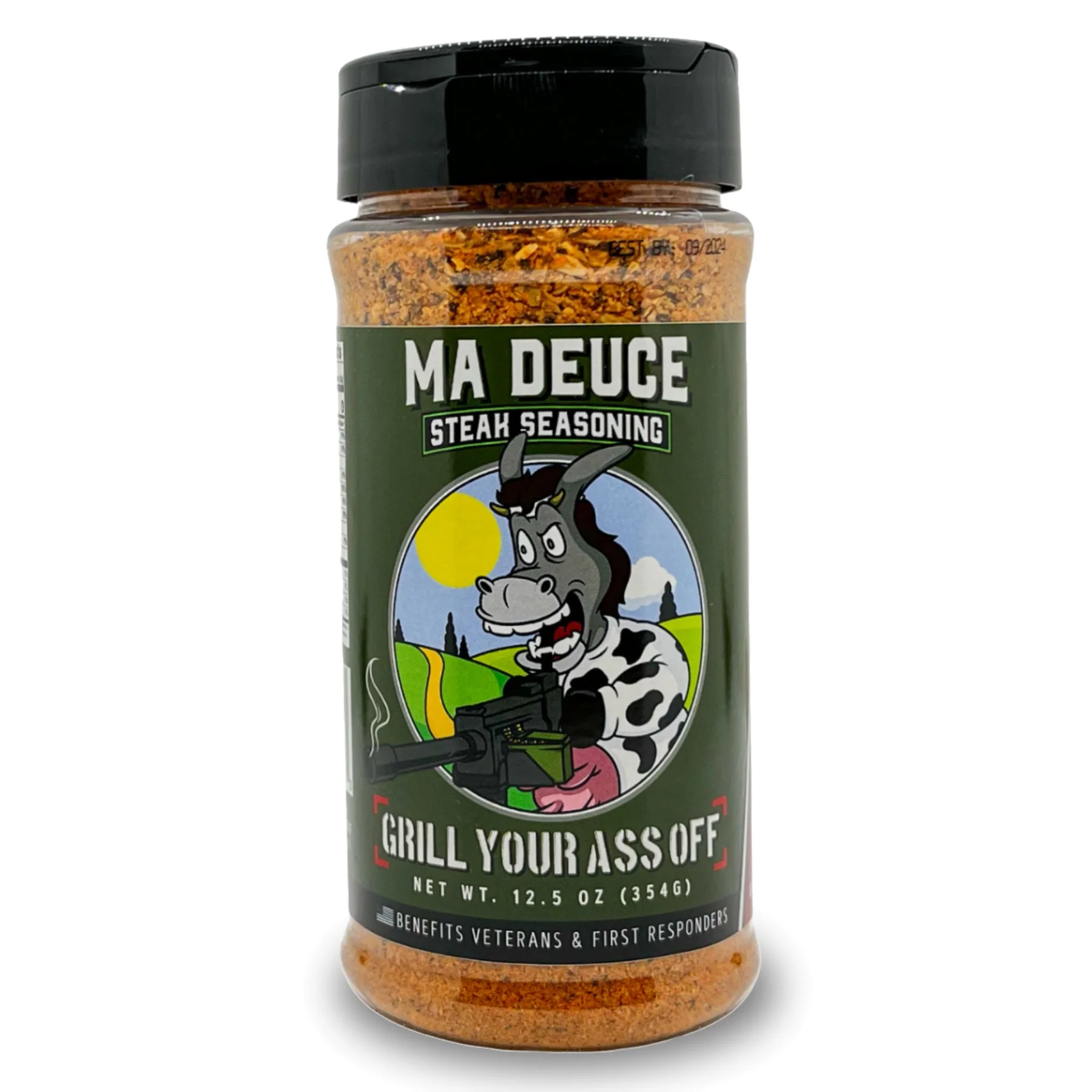 Grill Your Ass Off Ma Deuce Steak BBQ Seasoning 12.5 oz