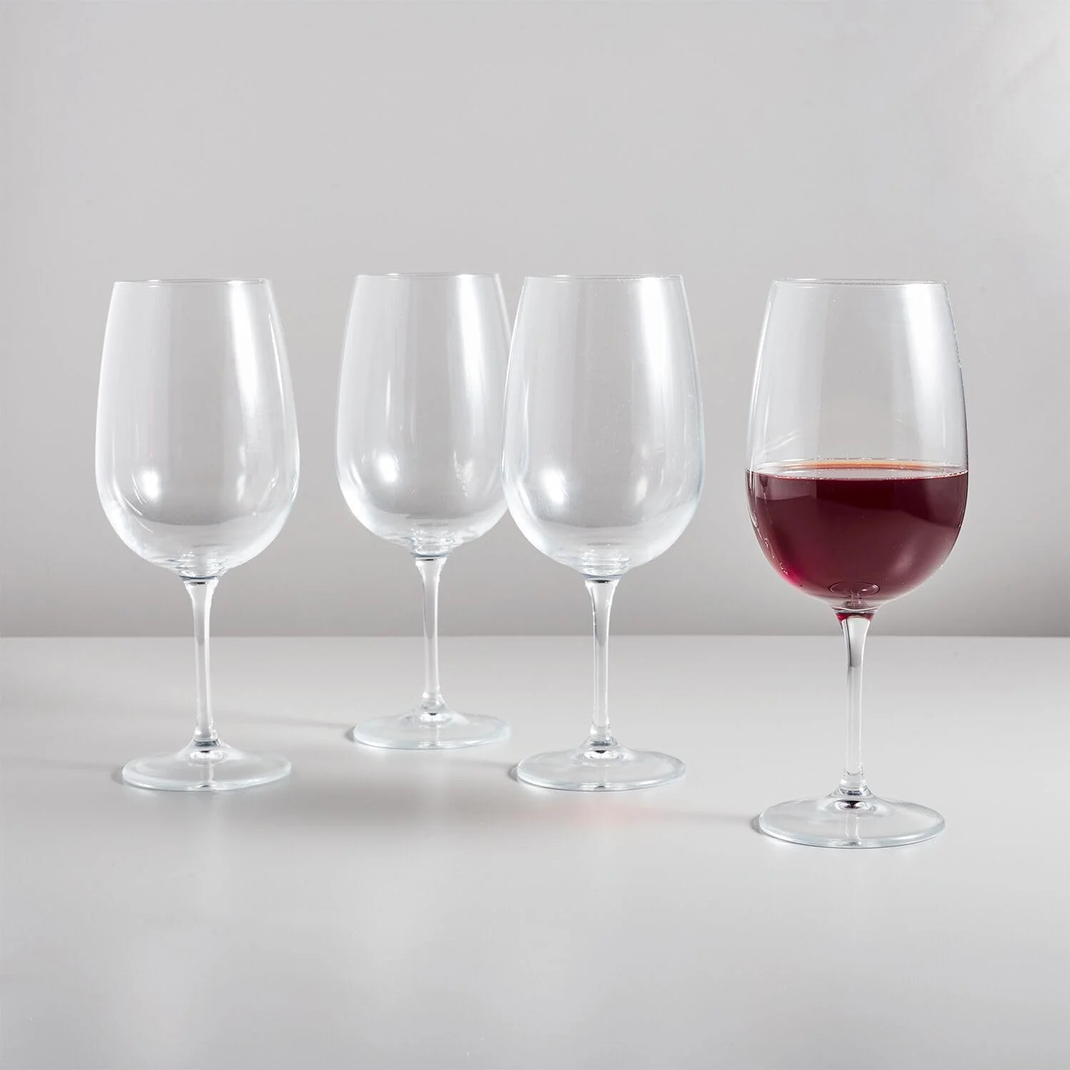 Bistro Red Wine Glasses, Set Of 4, Clear