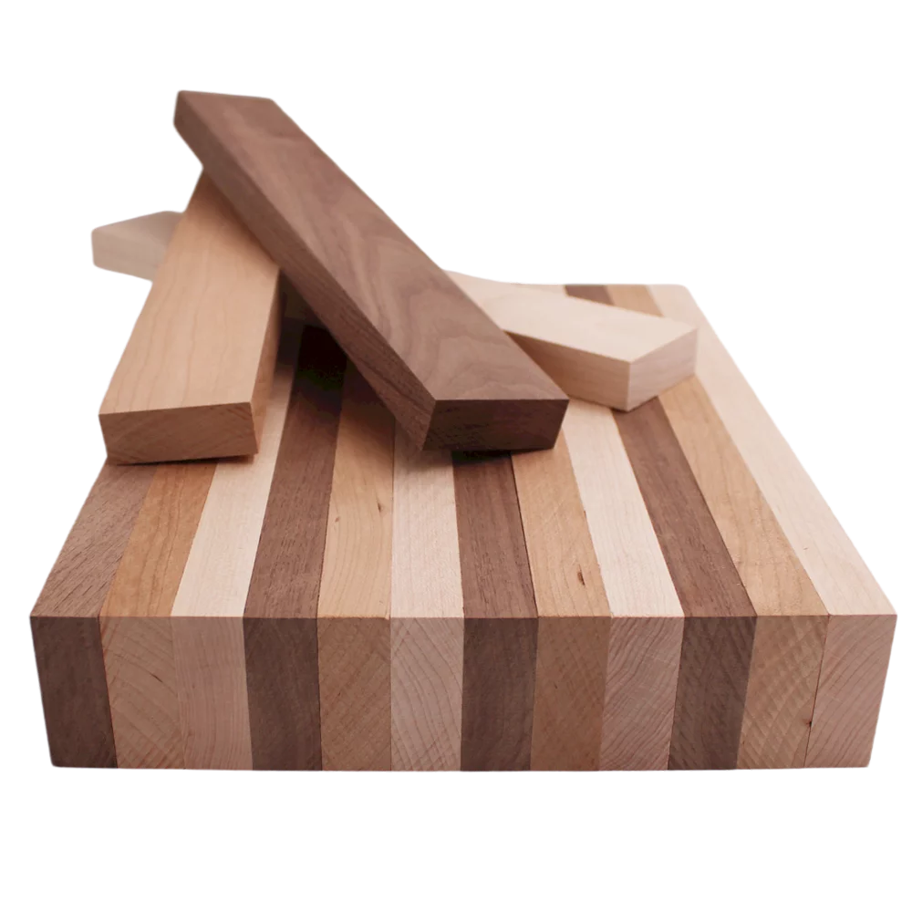 Domestic Variety Pack 5 Walnut, 5 Maple and 5 Cherry Boards - 3/4
