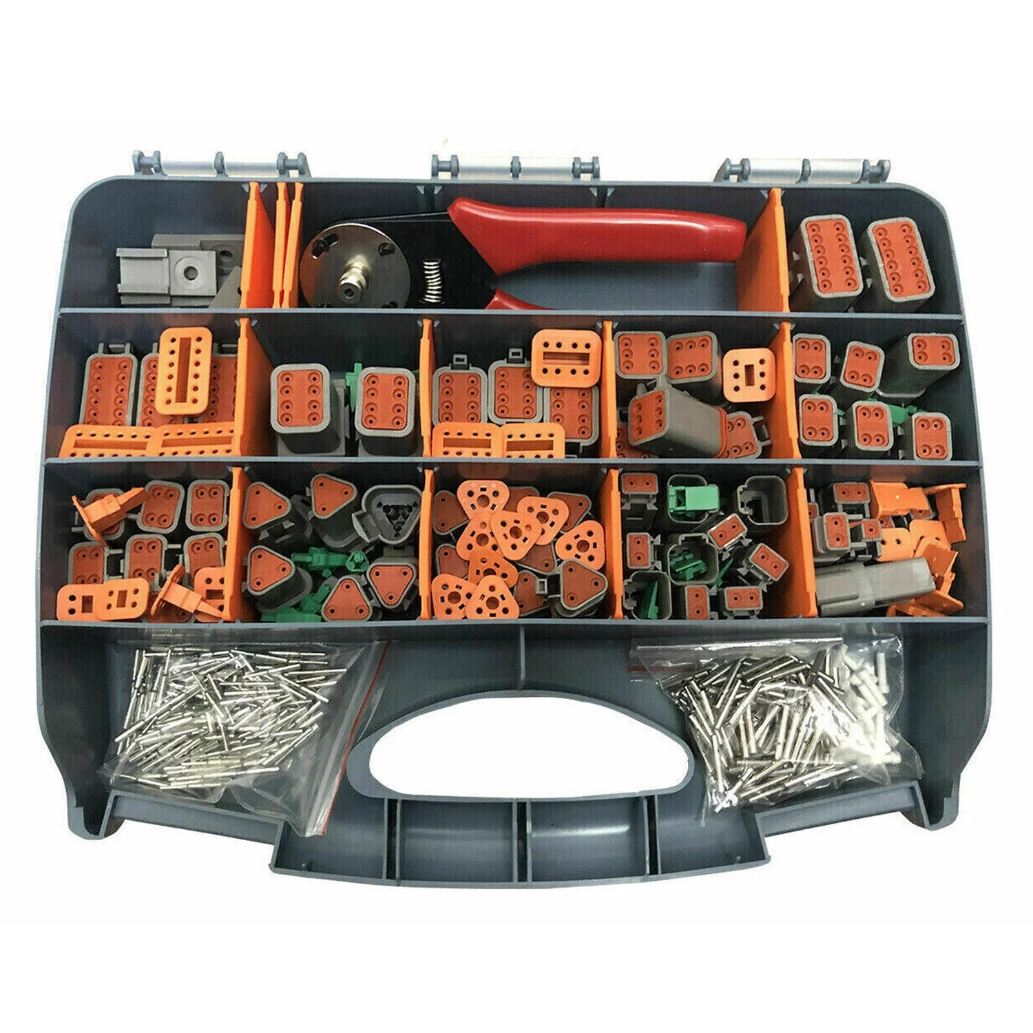 ELECTRAPICK 438pcs DT Connector Plug Kit, 2 3 4 6 8 Pin Automotive Electrical Connectors with Crimp Tool