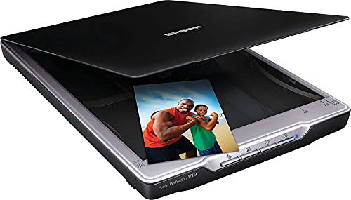 Epson Perfection V19 II Color Photo and Document Flatbed Scanner with 4800 dpi Optical Resolution, USB Power and High-Rise, Removable Lid