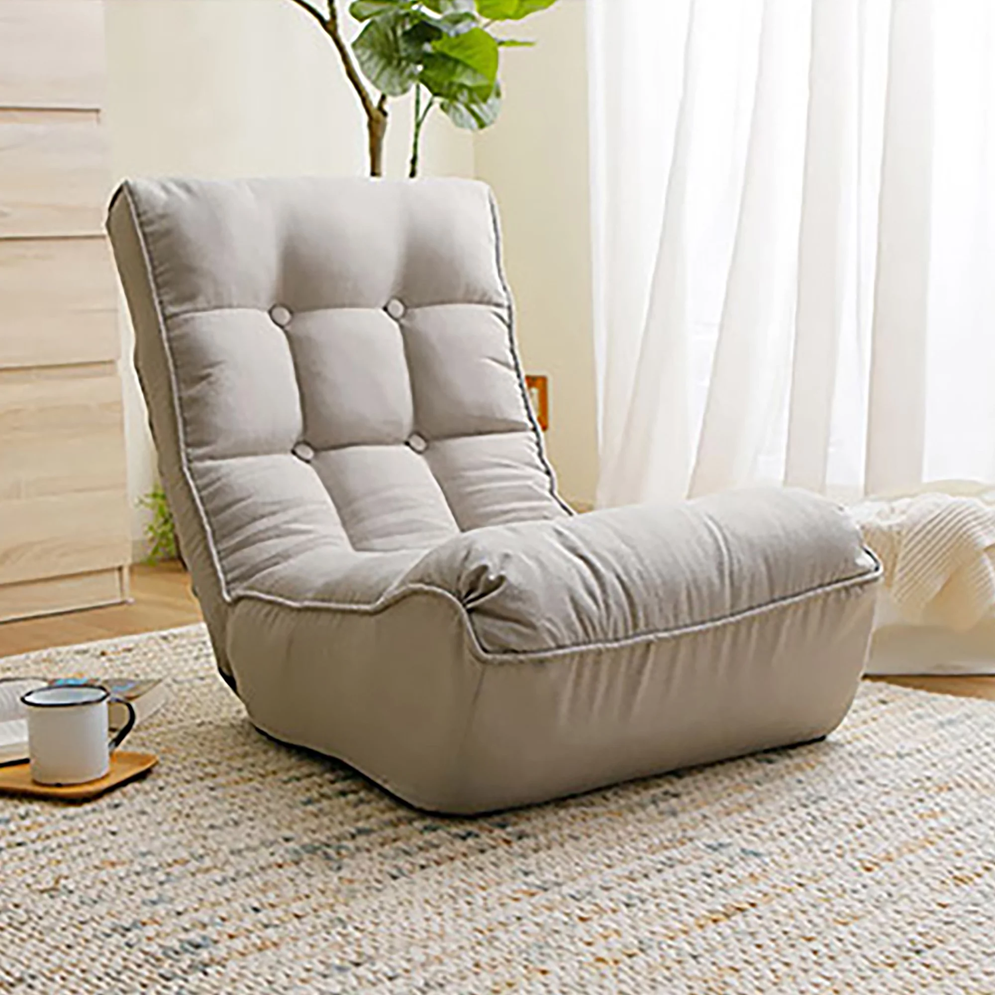 Abanopi Single sofa reclining chair Japanese chair lazy sofa tatami balcony reclining chair leisure sofa adjustable chair