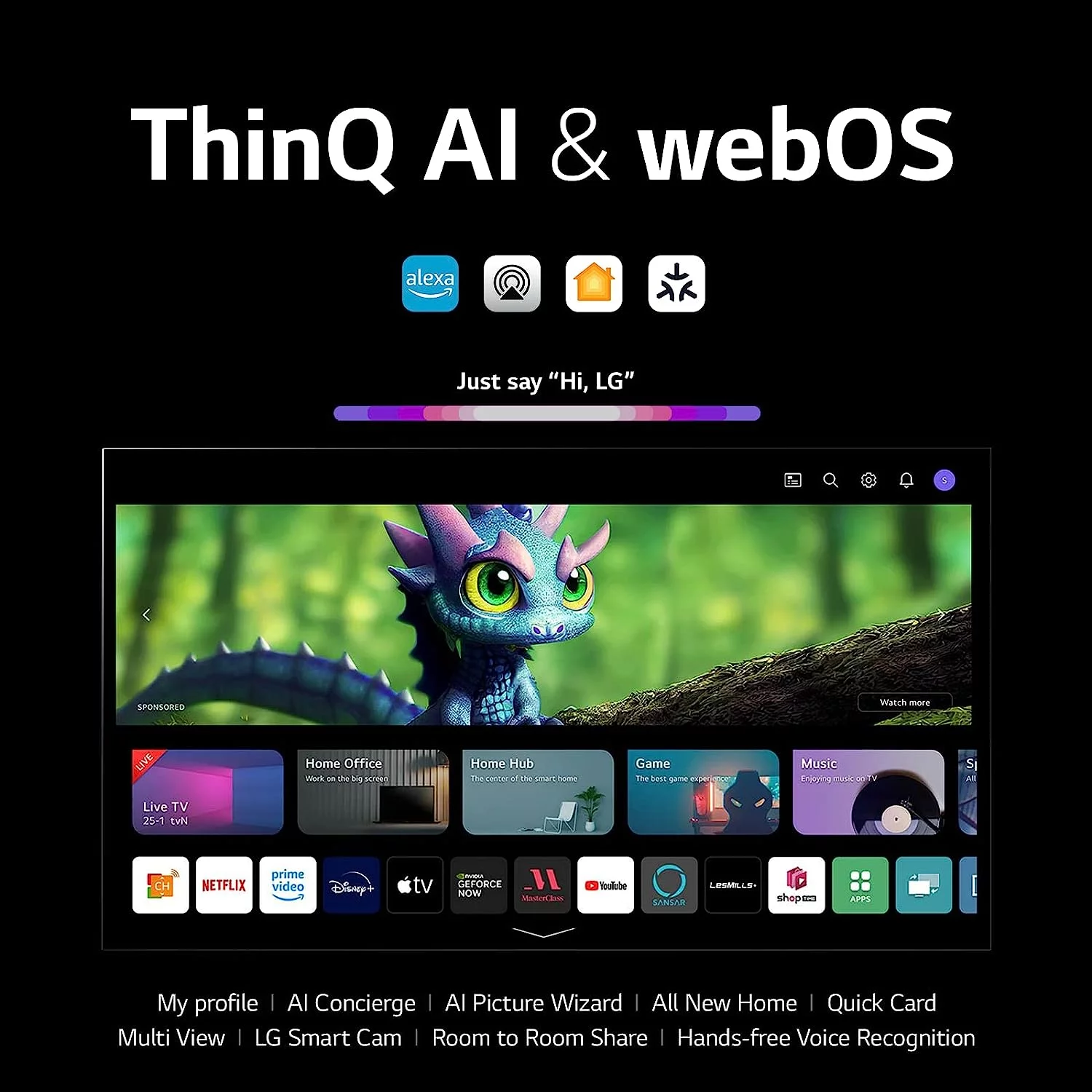 LG OLED65G3PUA 65 Inch 4K UHD OLED evo Smart TV with Dolby Atmos with an Additional 1 Year Coverage by Epic Protect (2023)