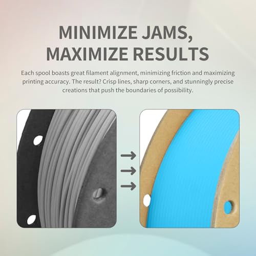 OVERTURE PLA Filament 1.75mm PLA 3D Printer Filament, 2kg Cardboard Spool (4.4lbs), Dimensional Accuracy +/- 0.02mm, Fit Most FDM Printer (Black 2-Pack)