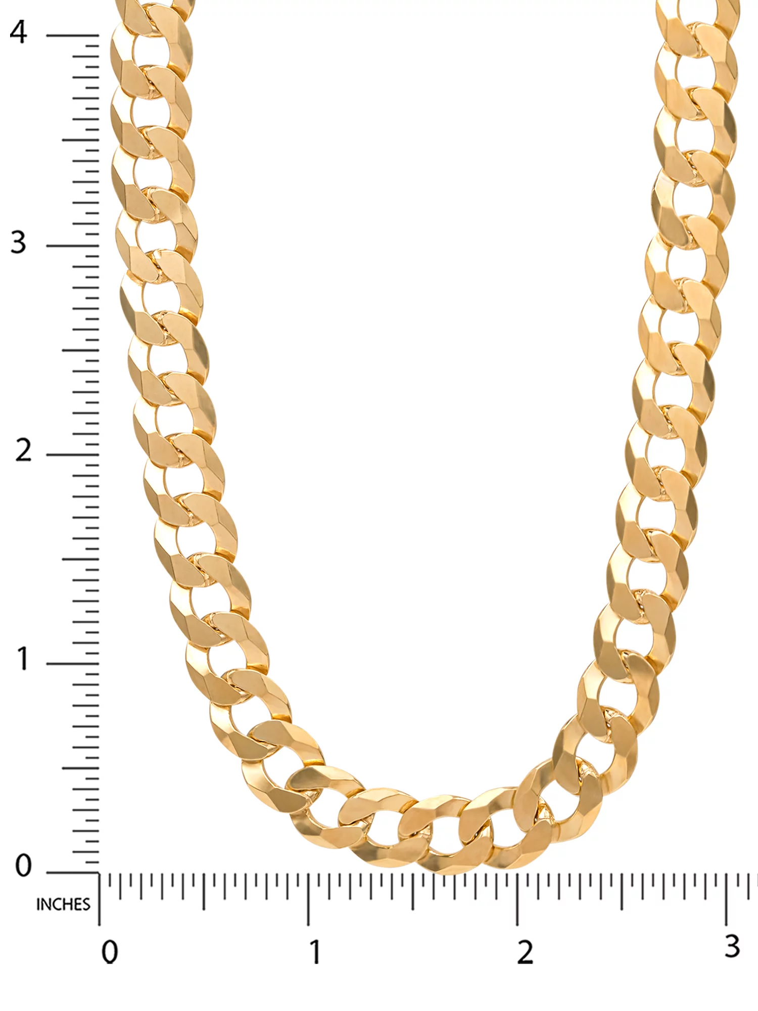 Shaquille O'Neal Men's Sterling Silver 14KT Gold Plated Curb Necklace, 20