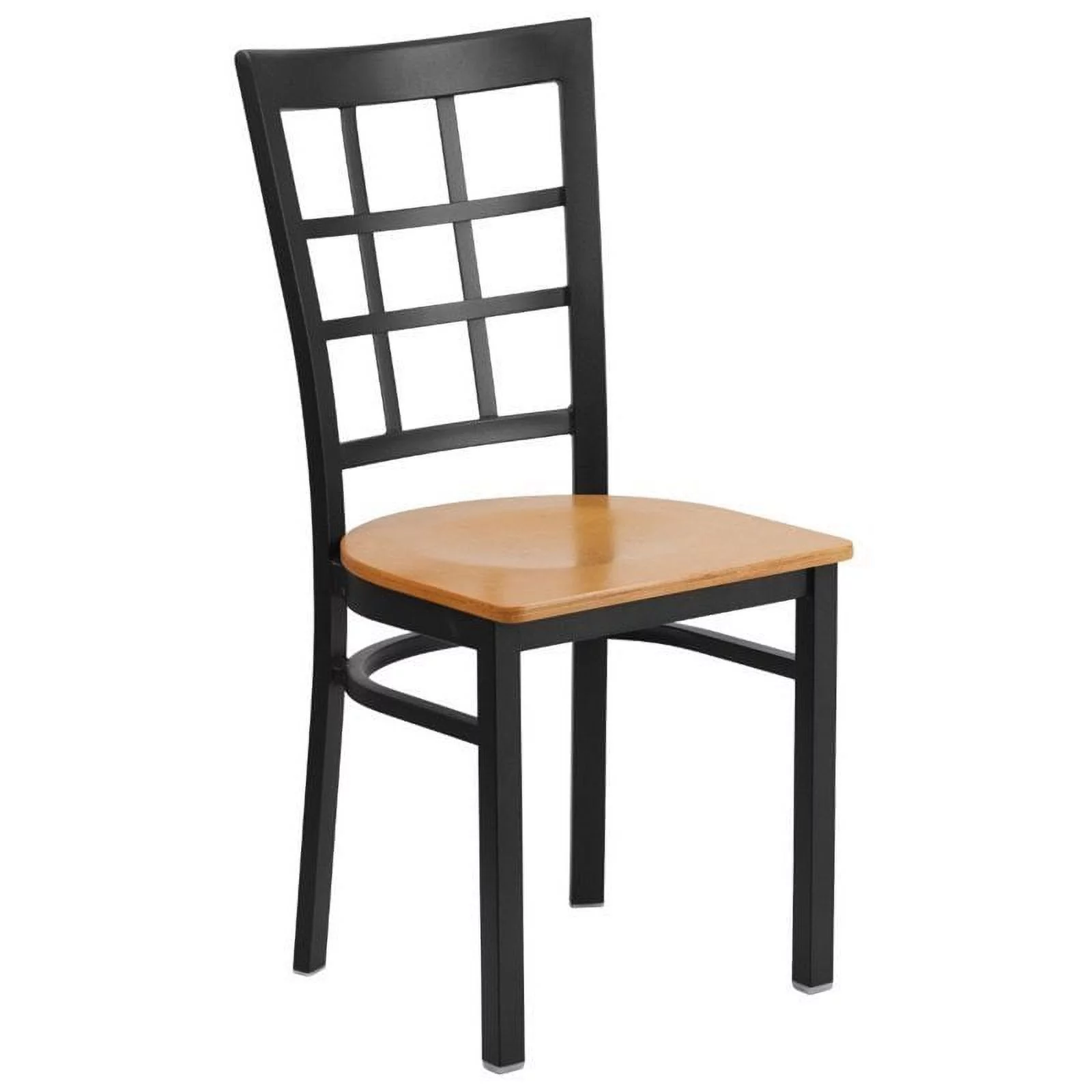 Bowery Hill Restaurant Dining Chair in Black and Natural