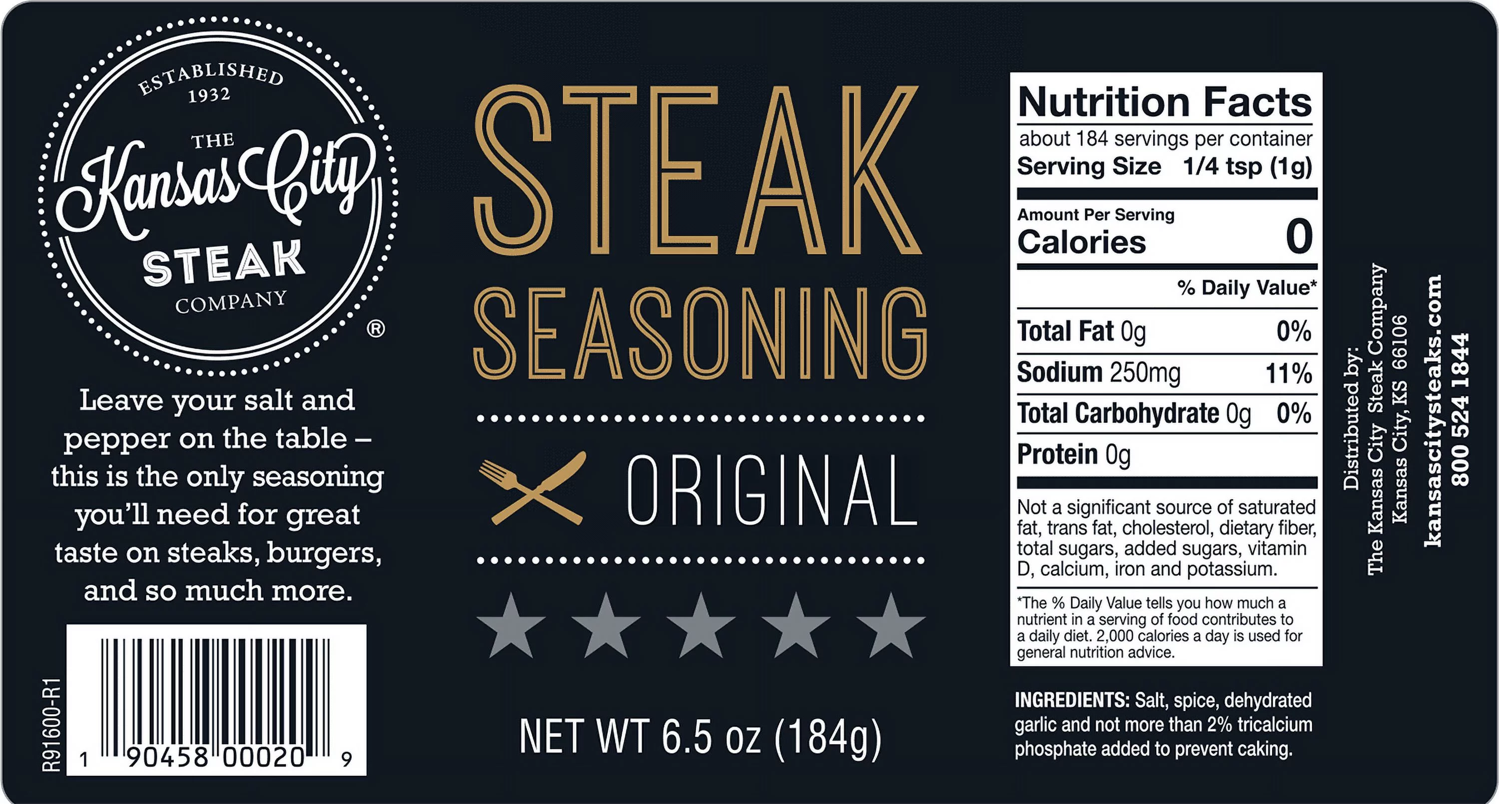Kansas City Steak Company - Original Steak Seasoning