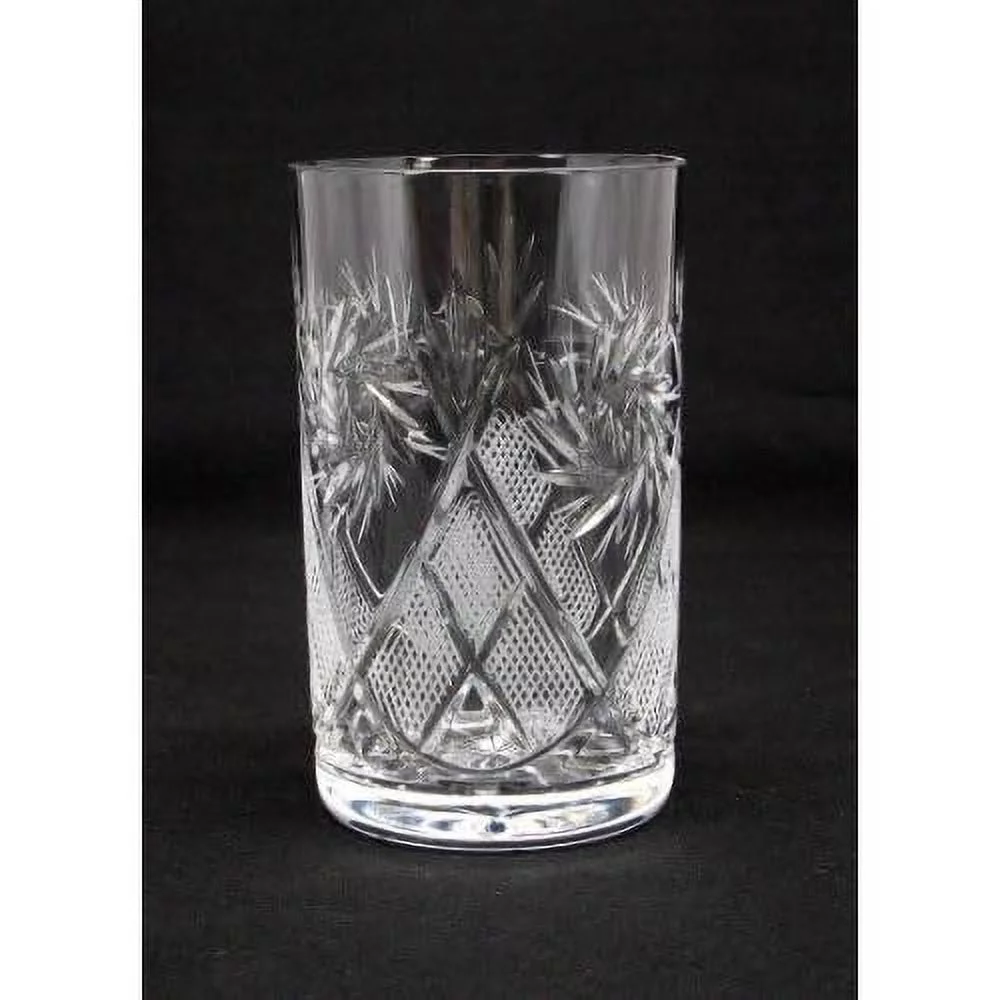 SET Of 2 Russian Cut Crystal Drinking Glasses 250 Ml / 8.5 Oz. For Hot Or Cold Liquids Fits Glass Holder "Podstakannik"