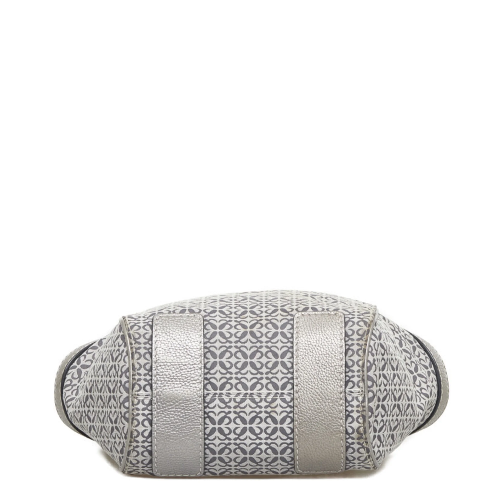 Pre-Owned Loewe Anagram Handbag Tote Bag Gray Silver Canvas Leather Women's LOEWE (Fair)