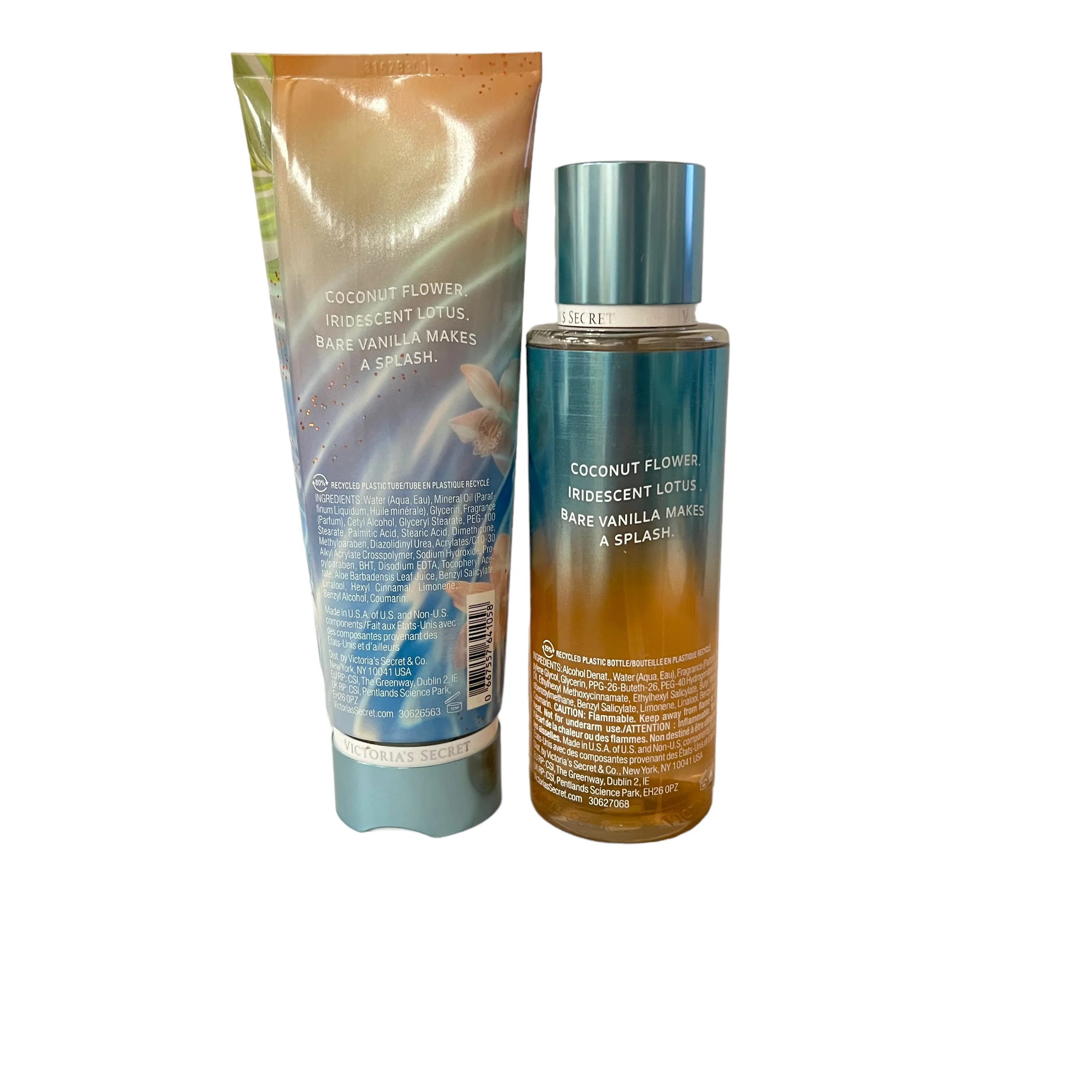 Victoria's Secret Bare Vanilla Splash Fragrance Mist & Body Lotion Set