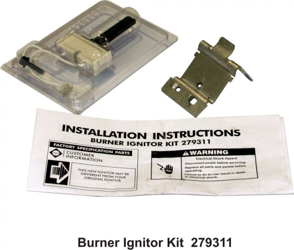 Whirlpool 279311 Dryer Burner Igniter Kit (replaces 685211, 8113) Genuine Original Equipment Manufacturer (OEM) Part