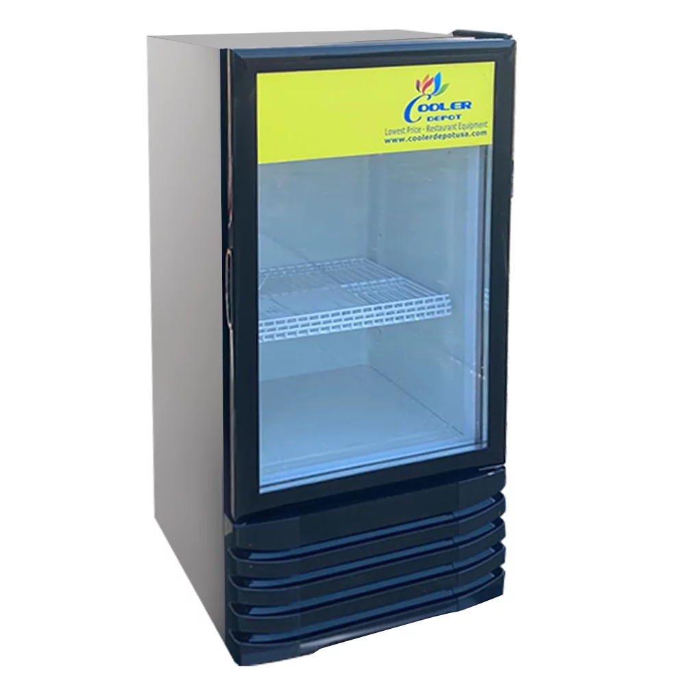 4.3 cu ft Commercial Refrigerator Glass 1-Door Merchandiser Display Cooler Case Fridge
