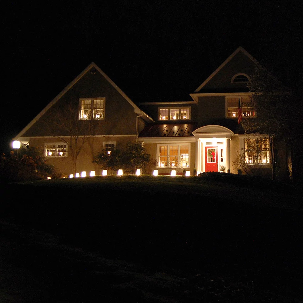 LumaBase Candle Luminaria Kit, White - Set of 12