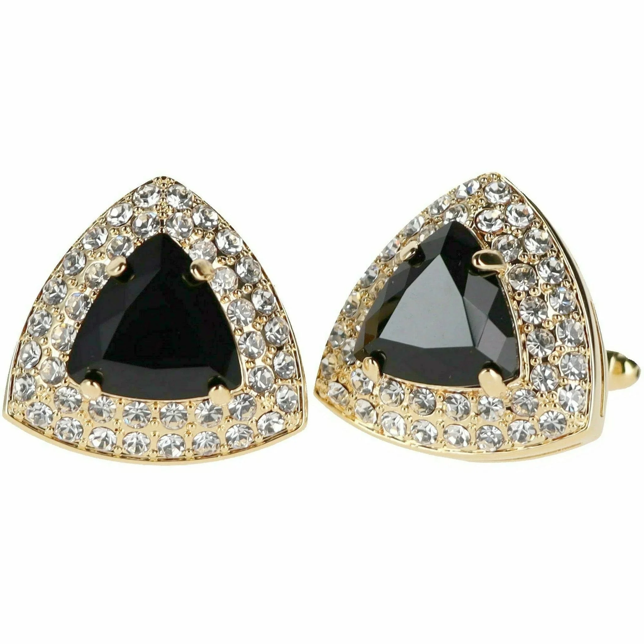 Vittorio Vico Triangular Crystal Diamond Set Cufflinks (CL 72XX) by Classy Cufflinks