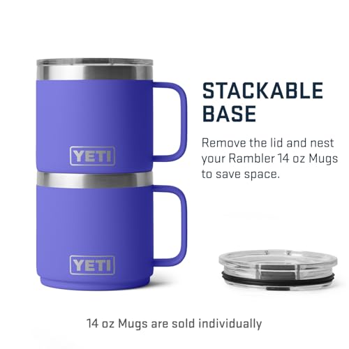 YETI Rambler 14 oz Stackable Mug, Vacuum Insulated, Stainless Steel with MagSlider Lid