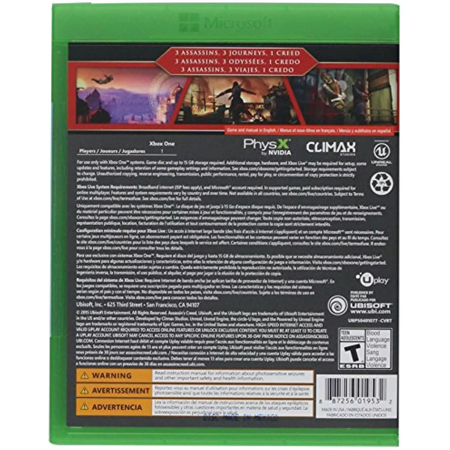 Assassin's Creed Chronicles - Xbox One Standard Edition