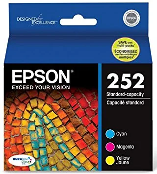 Epson 252 DURABrite Ultra Ink Cartridge-Cyan, Magenta, Yellow