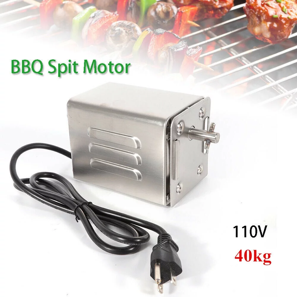 Stainless Steel BBQ Motor Rotisserie Chicken Pig Meat Grill Electric Roaster 15W 110V