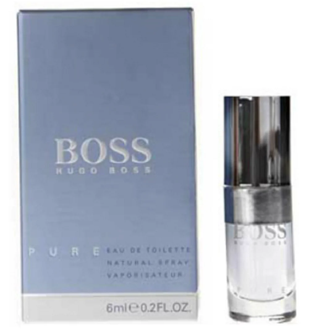 BOSS PURE * Hugo Boss 0.2 oz / 6 ml Miniature Eau de Toilette Men Cologne Spray
