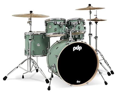 Pacific Drums & Percussion Drum Set Concept Maple 5-Piece, Satin Seafoam Shell Pack (PDCM2215SF)