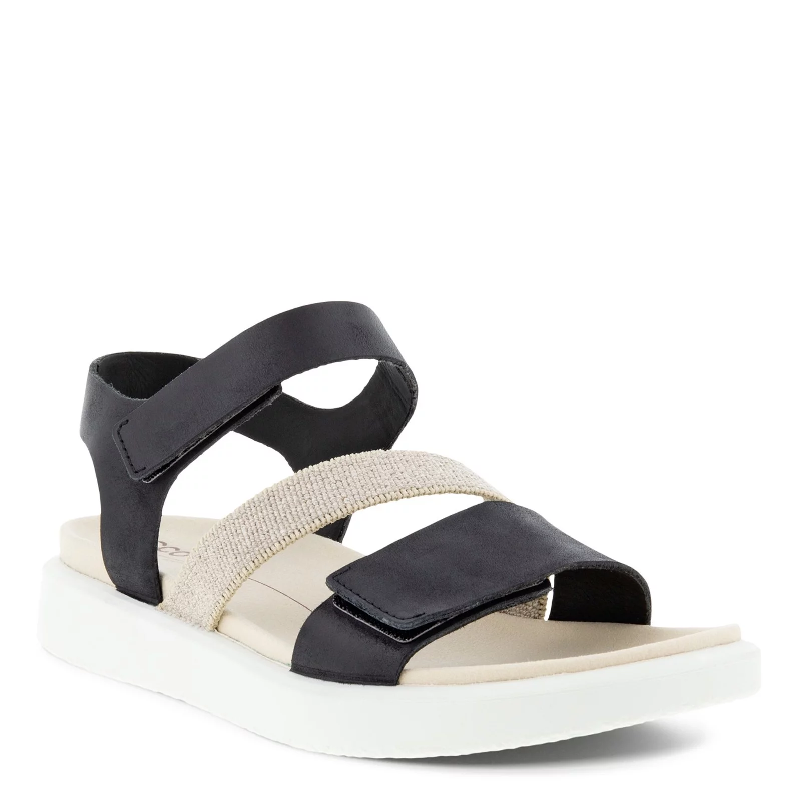 ECCO Women's Flowt 2 Band Sandal, Black, 9-9.5