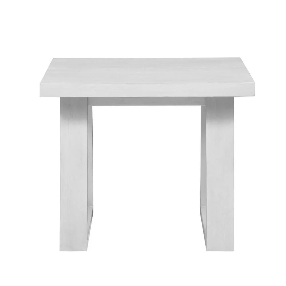 Unique Furniture Modern Solid End Table 24x24, White