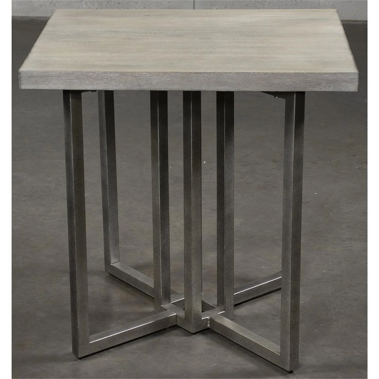 Riverside Furniture Adelyn Modern Wood Side Table in Crema Gray