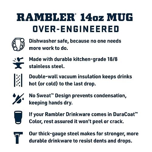 YETI Rambler 14 oz Stackable Mug, Vacuum Insulated, Stainless Steel with MagSlider Lid