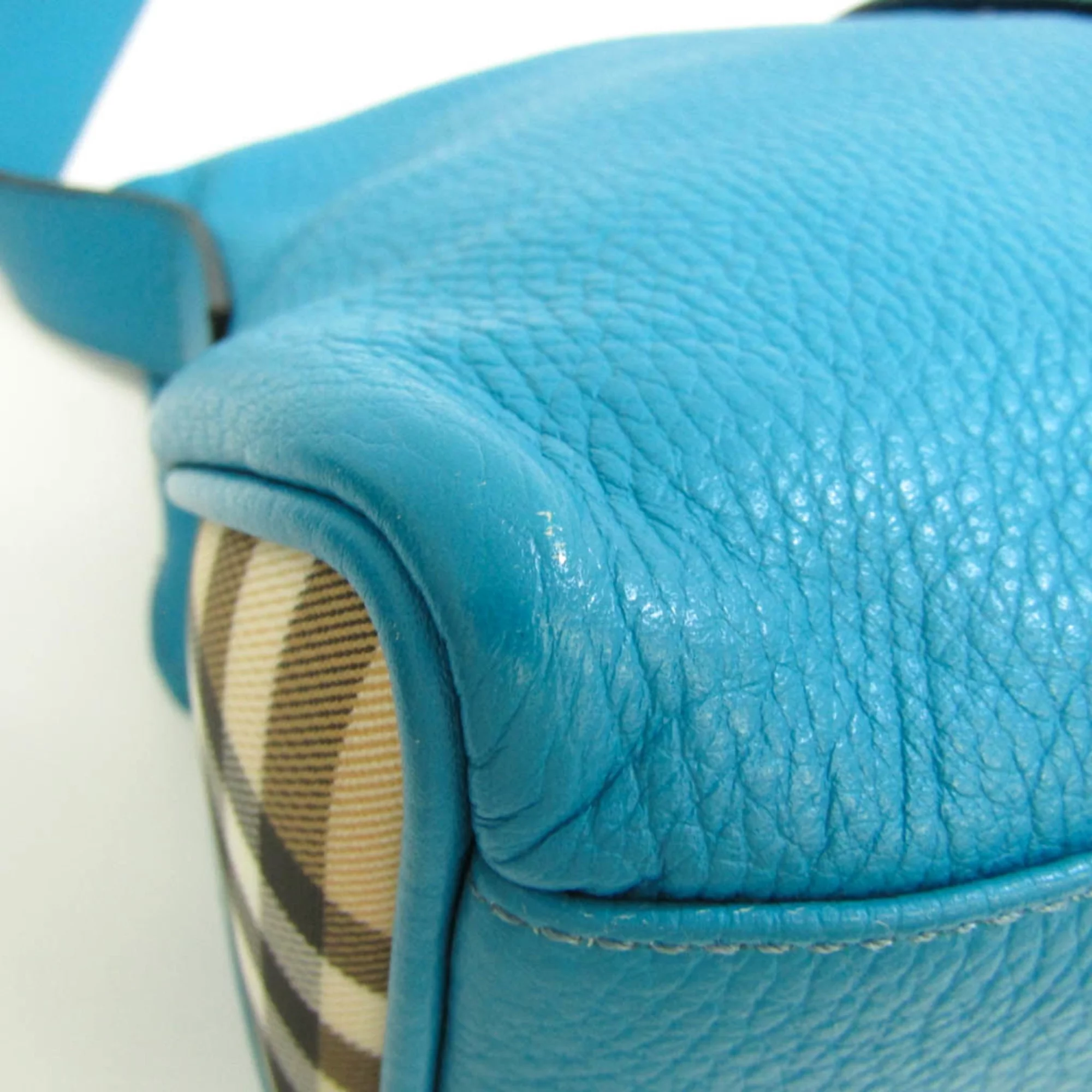 Pre-Owned Burberry Women's Leather Shoulder Bag Beige,Black,Blue,Brown (Good)