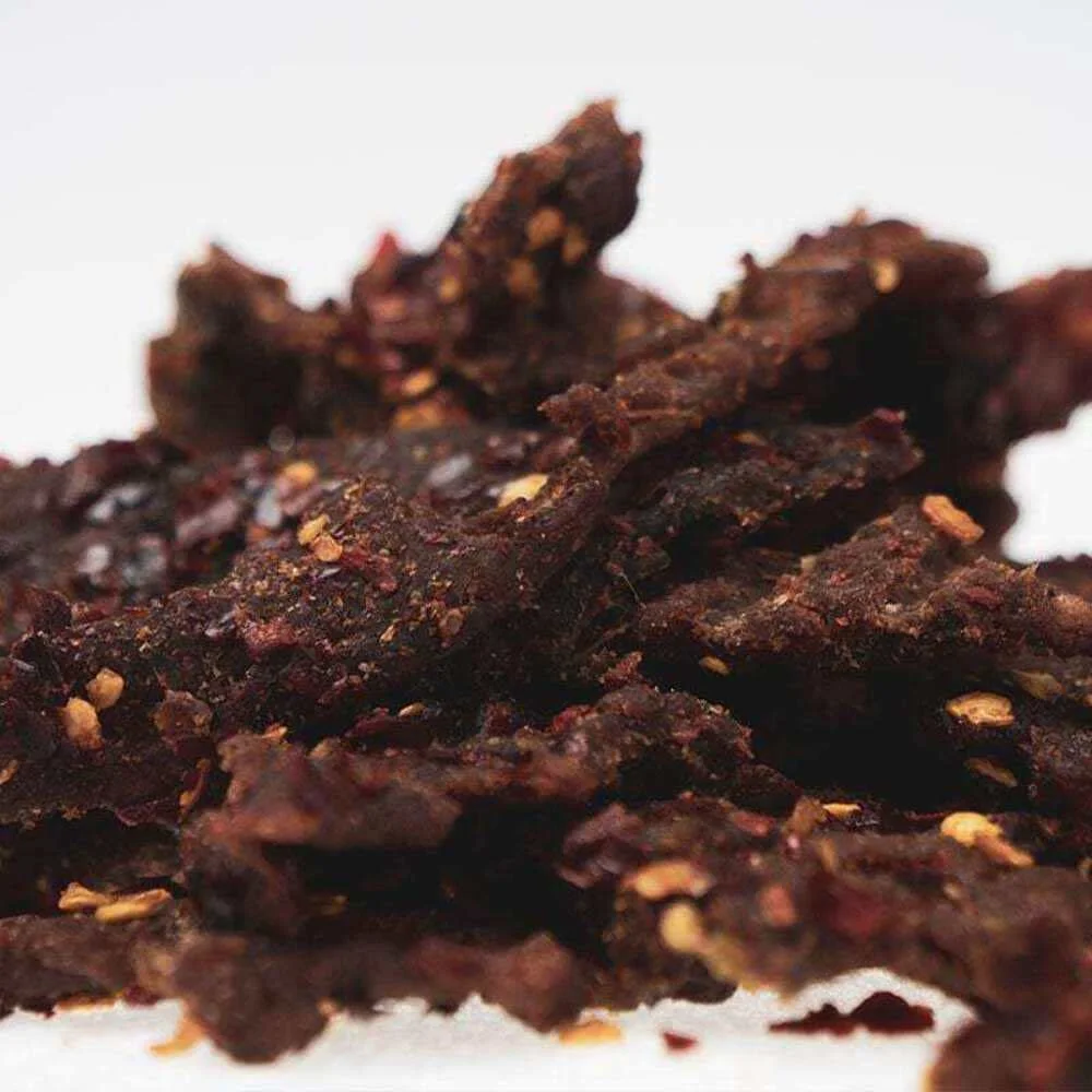 Jalapeno Jerky – Premium Brisket Jerky Cuts Covered With Spicy Jalapenos, Sweet Brown Sugar,  Hickory Flavor – 3 Ounces