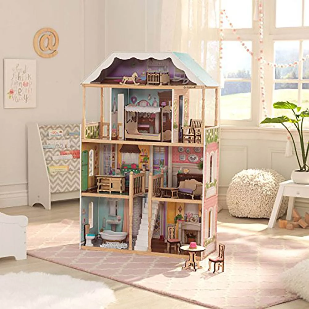 KidKraft Charlotte Classic Wooden Dollhouse with 14 Accessories