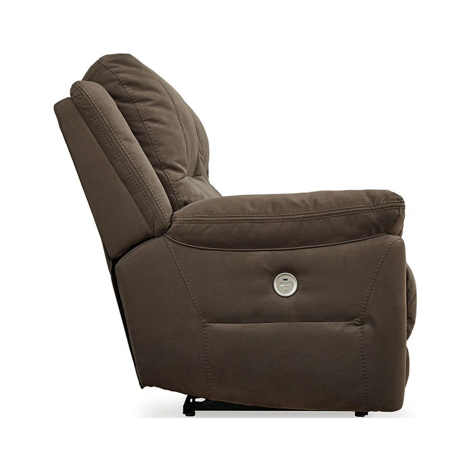Ashley Furniture Next-Gen Gaucho Faux Leather Power Reclining Loveseat in Brown