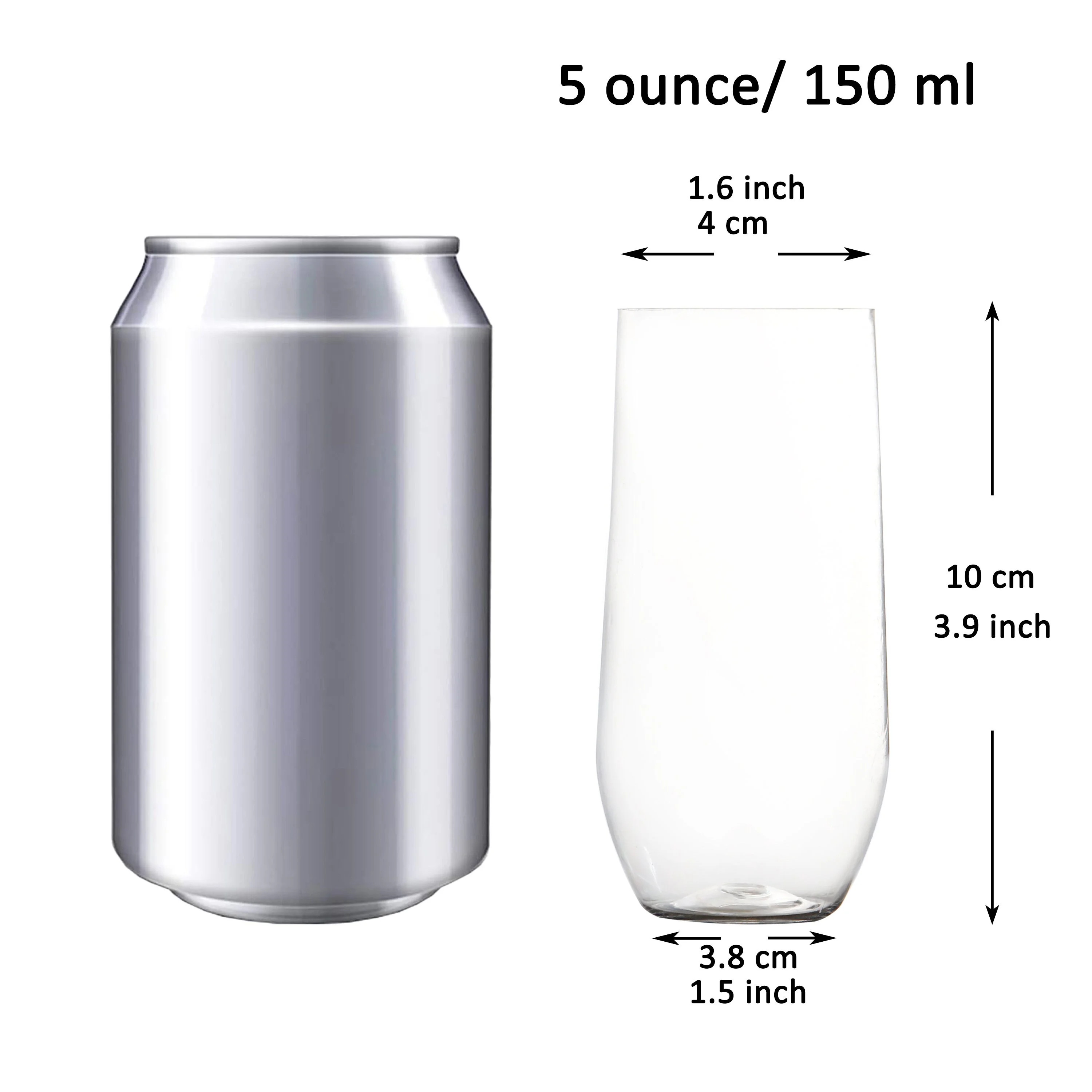 25 Pack Shatterproof Champagne Flute (5 Ounce), Plastic Champagne Flutes, Champagne Glasses, Recyclable Champagne Plastic Cup YE393.785