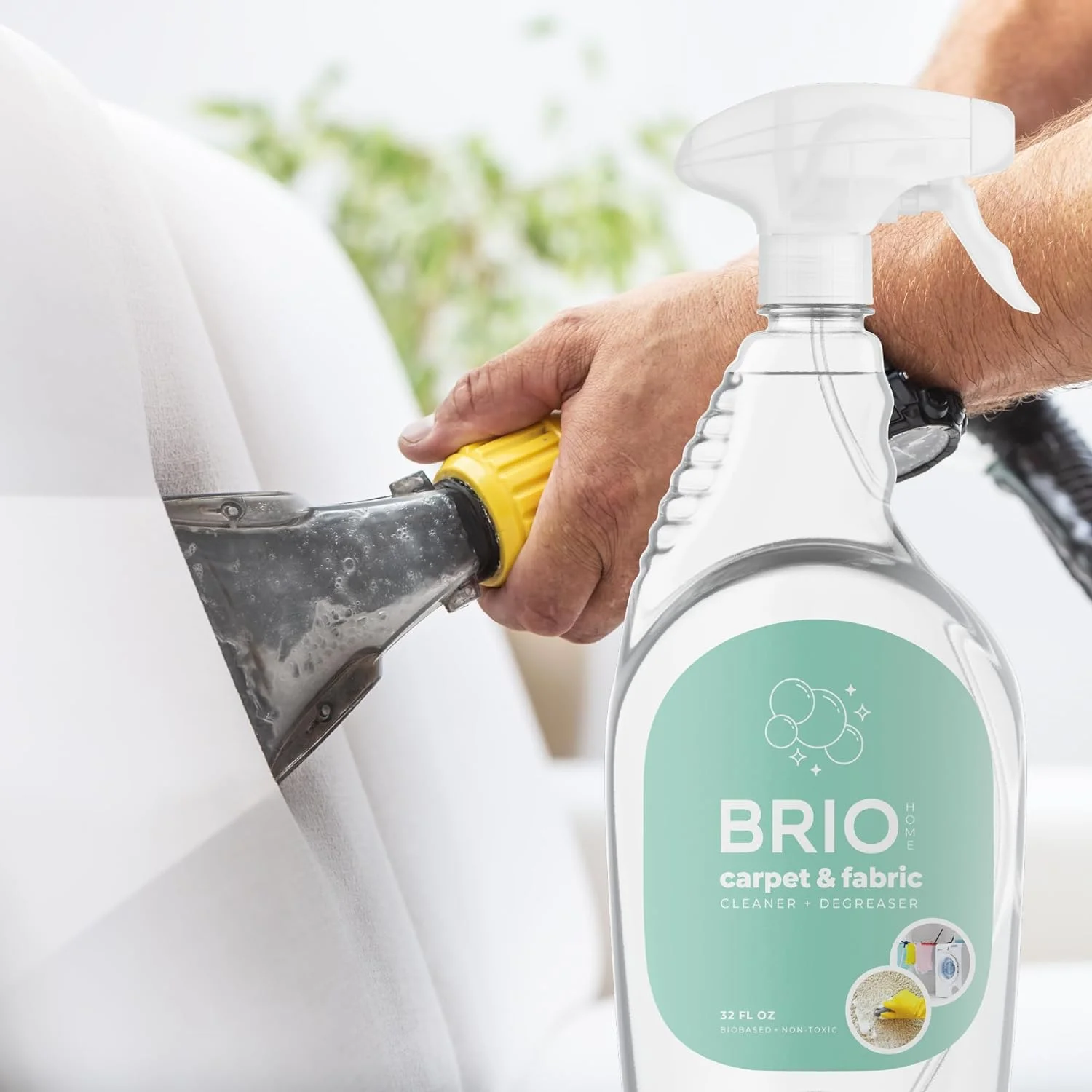 Carpet & Fabric, Scent, Biobased Carpet Cleaner & Stain Remover, Degreaser, Spot Treatment, Fabric Spray, Pretreat Laundry, Shoe Cleaner, 32 Fl Oz Ea, 4 Count