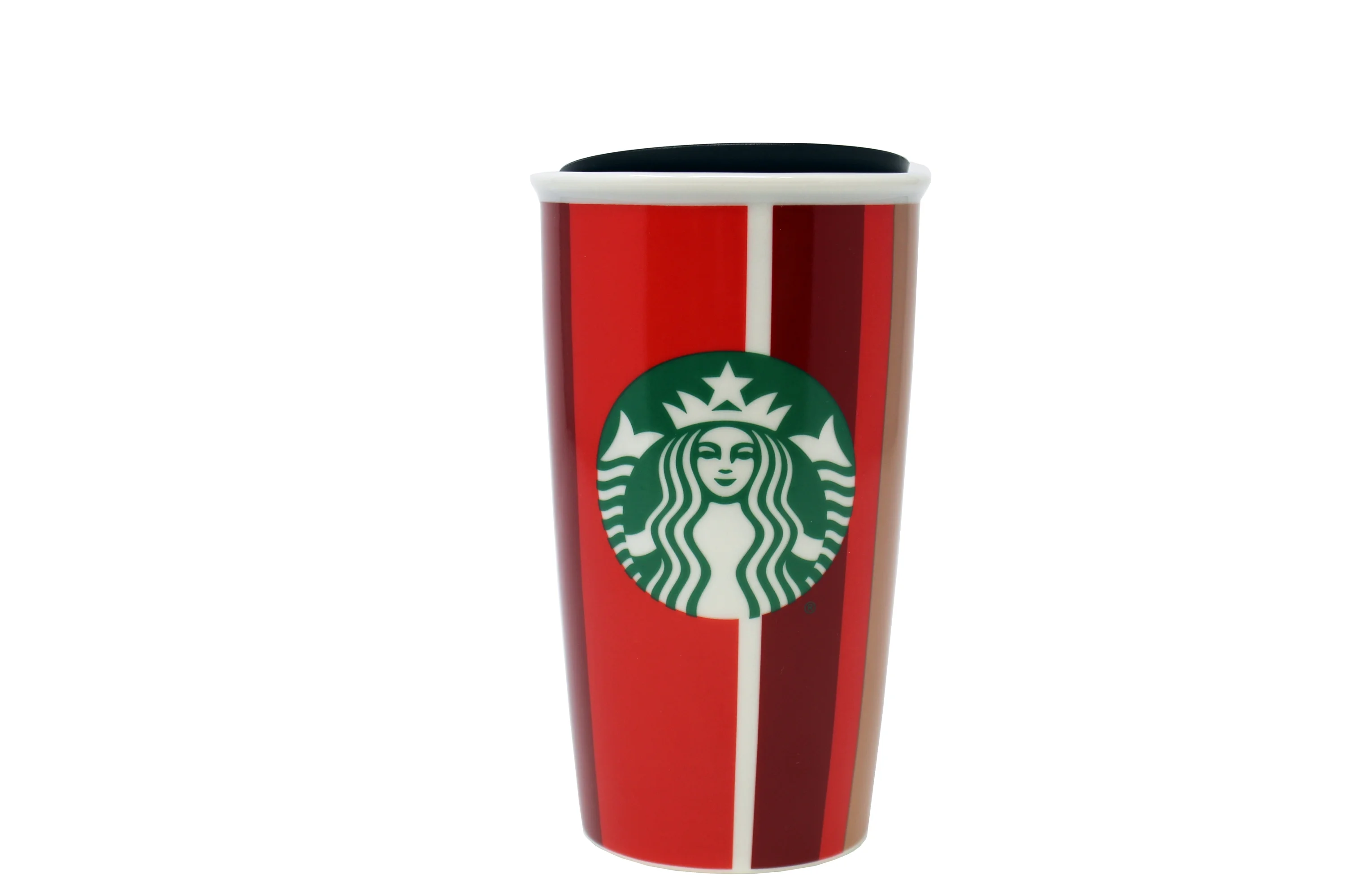 Starbucks 2018 Holiday Stripe Red Cup Double Wall Travel Tumbler 12 Oz