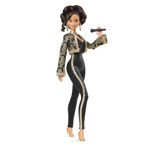 Barbie Signature Doll, Juan Gabriel Collectible in Chic Black and Gold Suit with Cropped Jacket and Golden Accessories