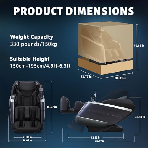 4D Massage Chair Full Body, 166° Flexible Track, 18 Modes, 11 Techniques, 36 Airbag Massage, with Yoga Stretch, Foot Massage, Zero Gravity Massage Recliner(Grey)