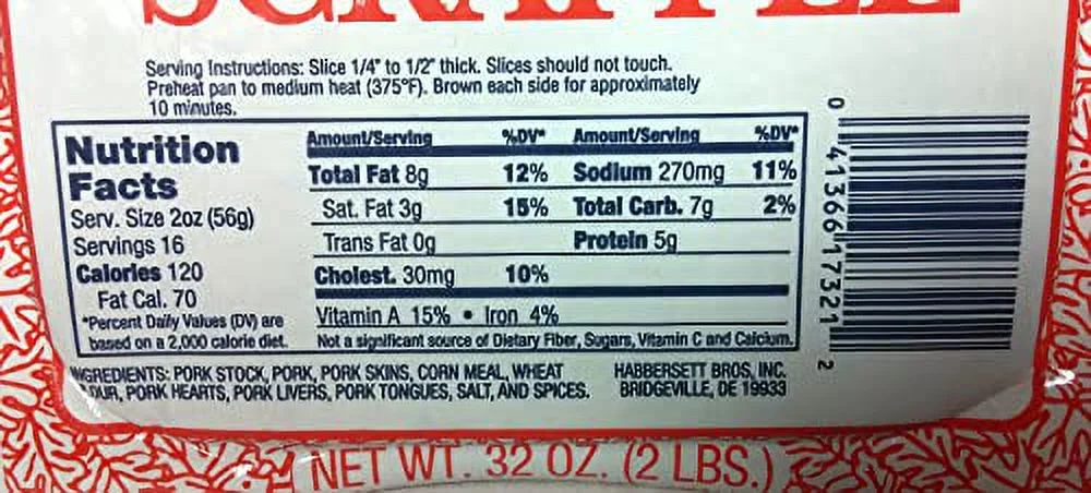 Philadelphia's Favorite Scrapple (4 Pound Package)