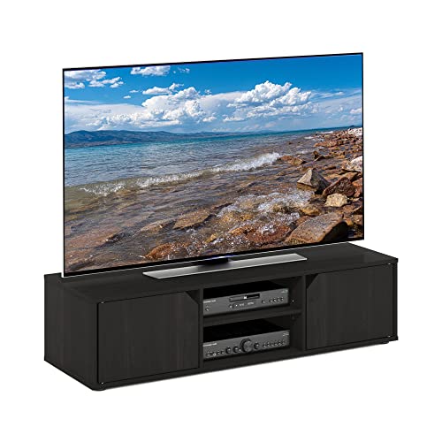 Furinno Simplistic TV Entertainment Center, Espresso/Black