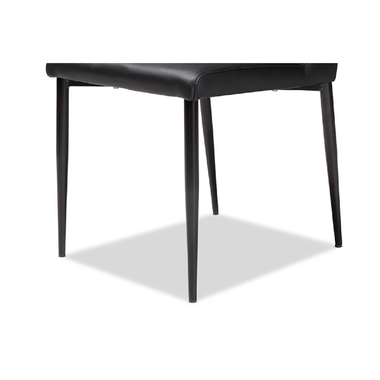 Set of 4 Baxton Studio Chandelle Modern and Contemporary Faux Leather Upholstered Dining Chairs, Multiple Colors