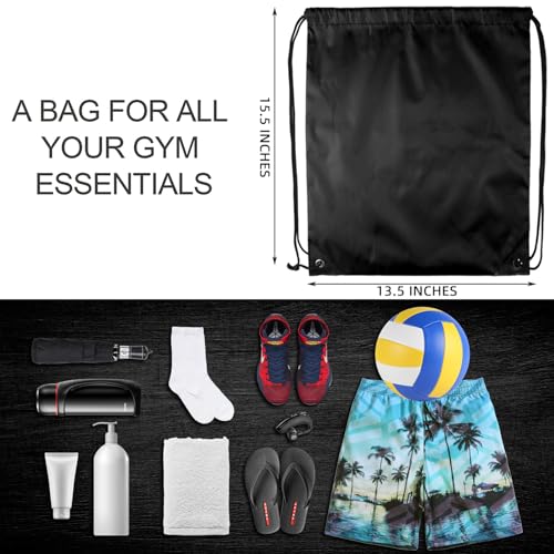 GoodtoU 40 Pack Drawstring Backpacks Bulk - Waterproof Nylon Cinch Bags for School, Gym, Homeless Care Packages (10 Colors) - Lightweight Reusable Sports Sack for Kids & Adults