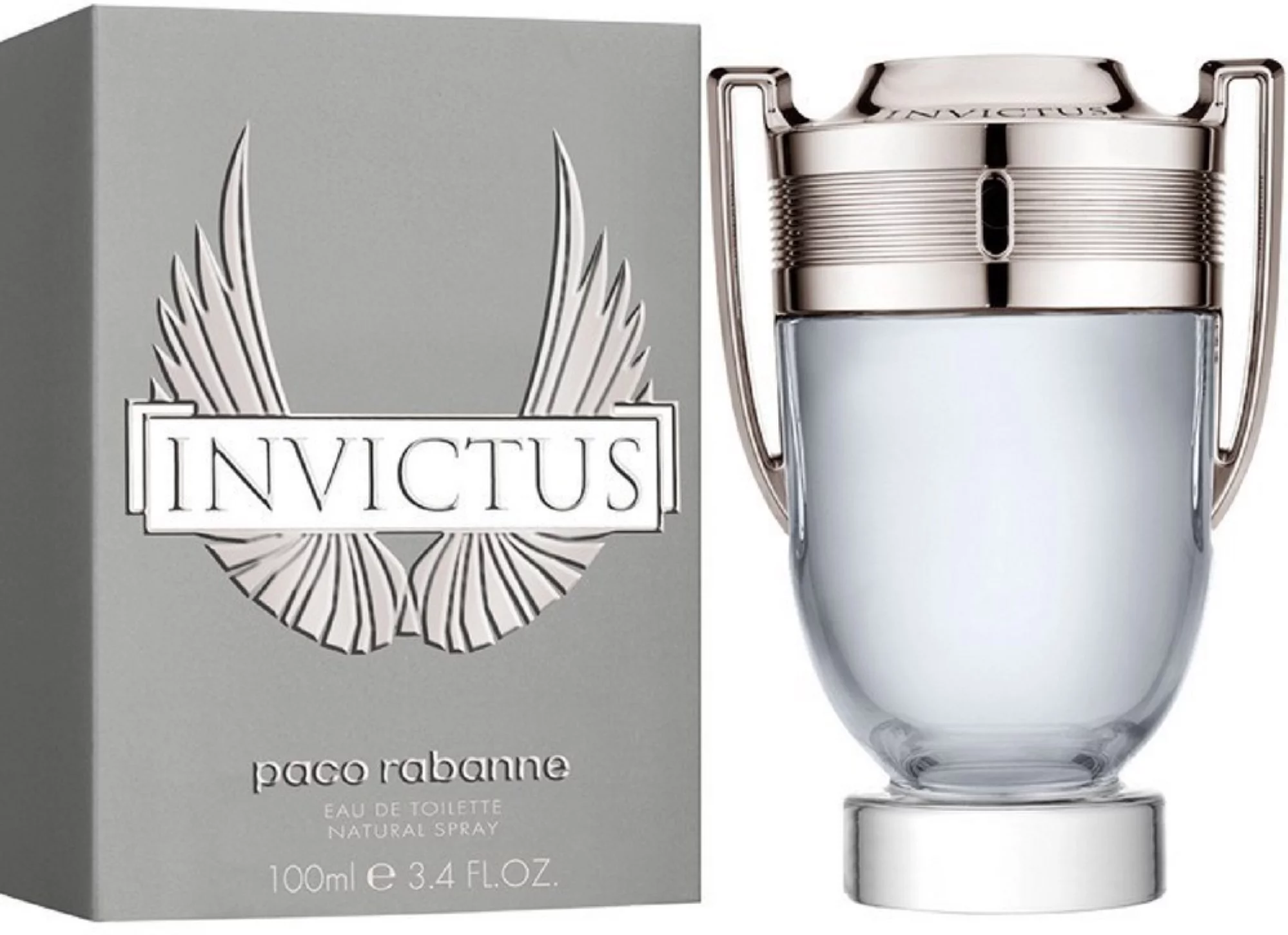 3 Pack - Paco Rabanne Invictus Eau de Toilette Spray For Men 3.4 oz