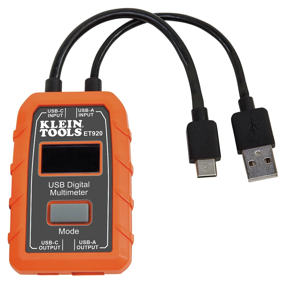 Klein Tools ET920 USB-A and USB-C Digital Meter